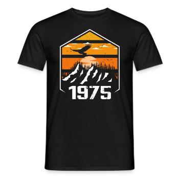Anniversaire 1975 Millésime 1975 Fabriqué en 1975 - T-shirt homme - noir - Devant - AI Model Male 178 light (178cm)
