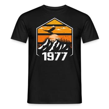 Geburtstag 1977 Jahrgang 1977 Hergestellt im Jahr 1977 - Männer T-Shirt - Schwarz - Vorne - AI Model Male 178 light (178cm)