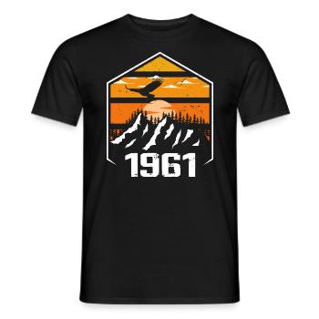 Anniversary 1961 Vintage 1961 Made in 1961 - Men's T-Shirt - black - Front - AI Model Male 178 light (178cm)