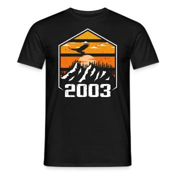 Jubiläum 2003 Jahrgang 2003 Hergestellt im Jahr 2003 - Männer T-Shirt - Schwarz - Vorne - AI Model Male 178 light (178cm)