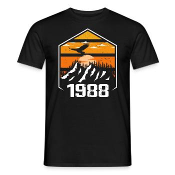 Jubiläum 1988 Jahrgang 1988 Baujahr 1988 - Männer T-Shirt - Schwarz - Vorne - AI Model Male 178 light (178cm)