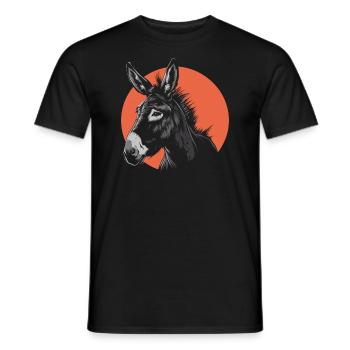 Un âne - T-shirt homme - noir - Devant - AI Model Male 178 light (178cm)