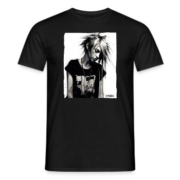 Punk Girl - Men's T-Shirt - black - Front - AI Model Male 178 light (178cm)