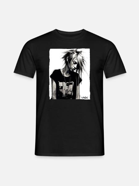 Punk Mädchen - Männer T-Shirt - Schwarz