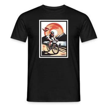 The loneliness of the racing cyclist - Men's T-Shirt - black - Front - AI Model Male 178 light (178cm)