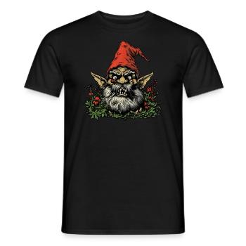 Nain de jardin effrayant - T-shirt homme - noir - Devant - AI Model Male 178 light (178cm)