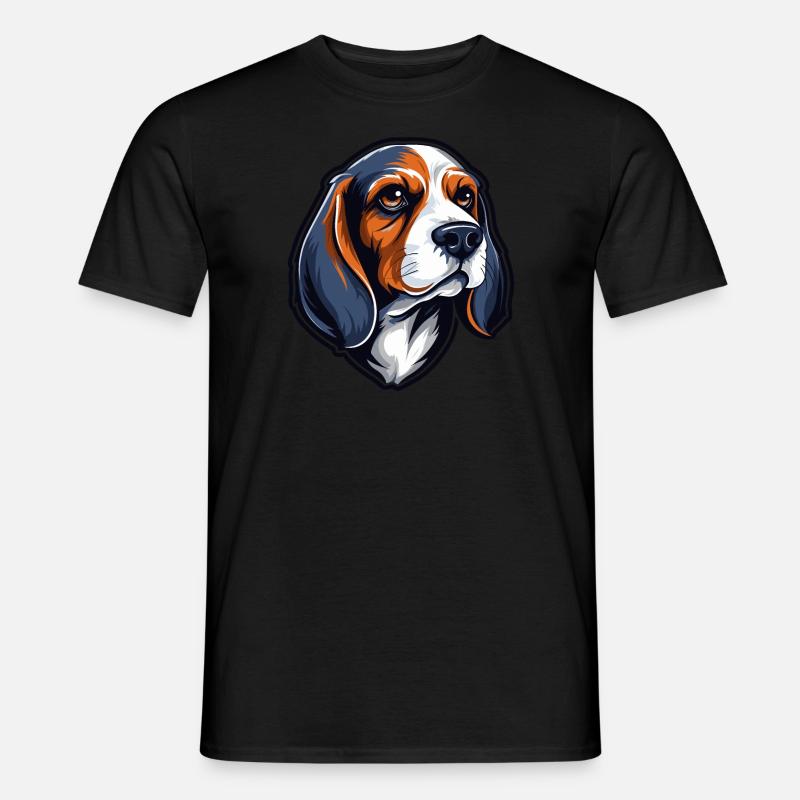 Beagle Hund - Männer T-Shirt - Schwarz