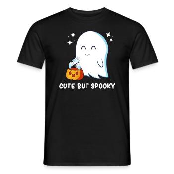 Fantôme - Fantôme mignon - Fantôme drôle - Fantôme d’Halloween - T-shirt homme - noir - Devant - AI Model Male 178 light (178cm)
