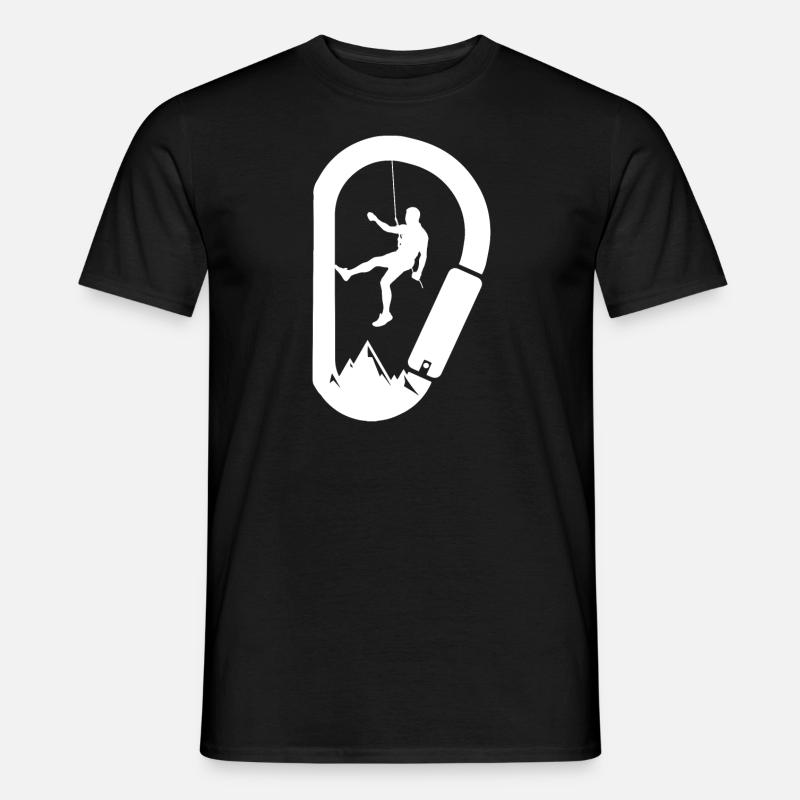 Karabiner Kletterer - Männer T-Shirt - Schwarz