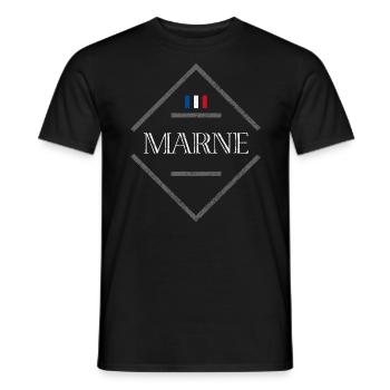 Marne - Männer T-Shirt - Schwarz - Vorne - AI Model Male 178 light (178cm)