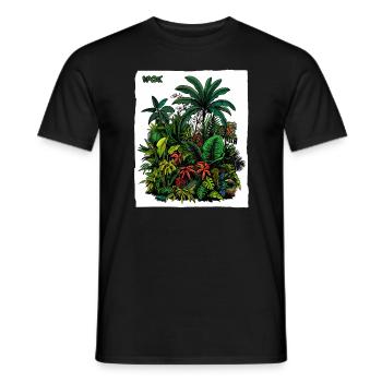 Botanique végétale - T-shirt homme - noir - Devant - AI Model Male 178 light (178cm)