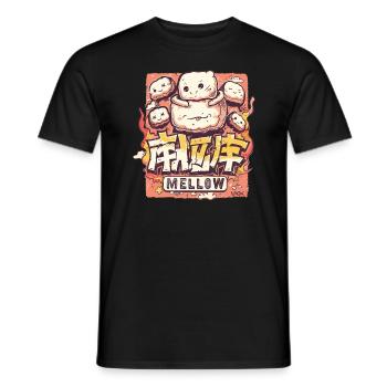 Sanfte Marshmallows im Kawaii-Stil - Männer T-Shirt - Schwarz - Vorne - AI Model Male 178 light (178cm)