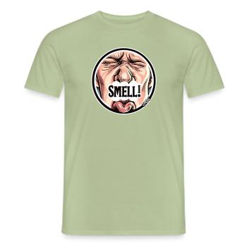 Unwanted smell, it stinks - Men's T-Shirt - sage - Front - AI Model Male 178 light (178cm)