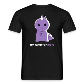 Sarcasme - Sarcasme drôle de dinosaure - Sarcasme de dinosaure - T-shirt homme - noir - Devant - AI Model Male 178 light (178cm)