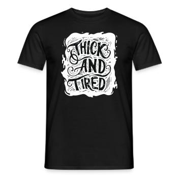Gros et fatigué - T-shirt homme - noir - Devant - AI Model Male 178 light (178cm)