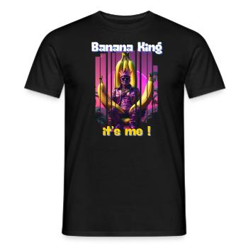 The king of bananas is me - Men's T-Shirt - black - Front - AI Model Male 178 light (178cm)