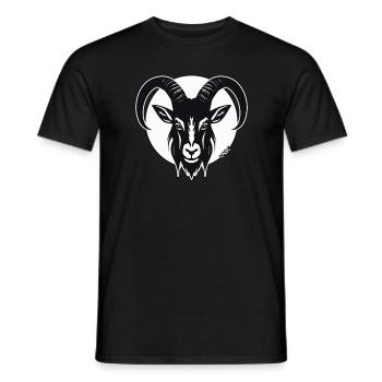 Die Schatten Ziege, ein Ziegenbock - Männer T-Shirt - Schwarz - Vorne - AI Model Male 178 light (178cm)