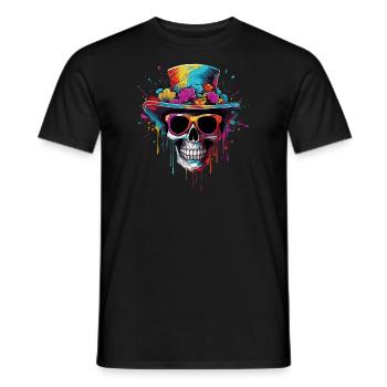 Zombie Hippie - Men's T-Shirt - black - Front - AI Model Male 178 light (178cm)