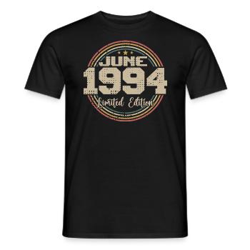 Geboren im Juni 1994 Geburtstag 11994 Juni 1994 Juni - Männer T-Shirt - Schwarz - Vorne - AI Model Male 178 light (178cm)