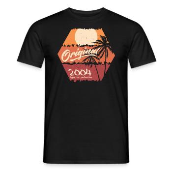 Original 2004 Retro 2004 Geburtstagsgeschenk - Männer T-Shirt - Schwarz - Vorne - AI Model Male 178 light (178cm)
