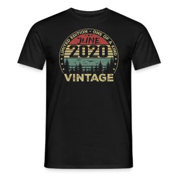Gift June 2020 Birthday June 2020 June 2020 - Men's T-Shirt - black - Front - AI Model Male 178 light (178cm)