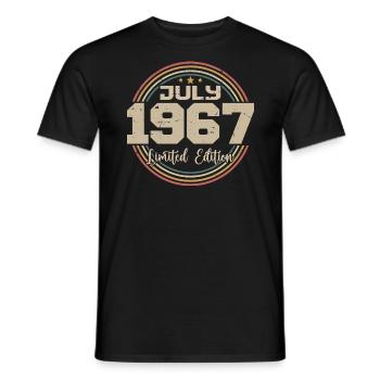 1967 Geburtstag Juli 1967 Geschenk Juli 1967 - Männer T-Shirt - Schwarz - Vorne - AI Model Male 178 light (178cm)