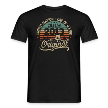 Cadeau Juillet 2013 Cadeau Anniversaire 2013 Juli - Männer T-Shirt - Schwarz - Vorne - AI Model Male 178 light (178cm)