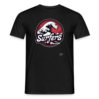 Wellen Surfer: Schnapp Dir die Welle und reite sie - Männer T-Shirt - Schwarz - Vorne - AI Model Male 178 light (178cm)