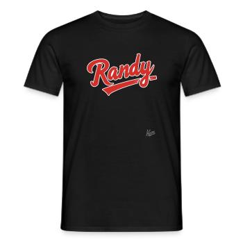 Der Name ist Randy - Männer T-Shirt - Schwarz - Vorne - AI Model Male 178 light (178cm)