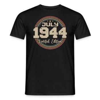 1944 Geburtstag Juli 1944 Geschenk Juli 1944 - Männer T-Shirt - Schwarz - Vorne - AI Model Male 178 light (178cm)