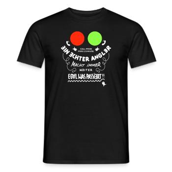 Echter Angler - Männer T-Shirt - Schwarz - Vorne - AI Model Male 178 light (178cm)