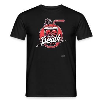 Totenköpfe und der Bubble-Boba-Tee des Todes - Männer T-Shirt - Schwarz - Vorne - AI Model Male 178 light (178cm)