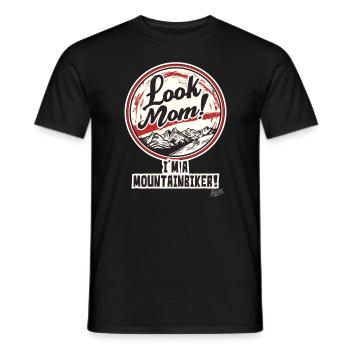 Regarde, maman, je suis un vététiste - T-shirt homme - noir - Devant - AI Model Male 178 light (178cm)