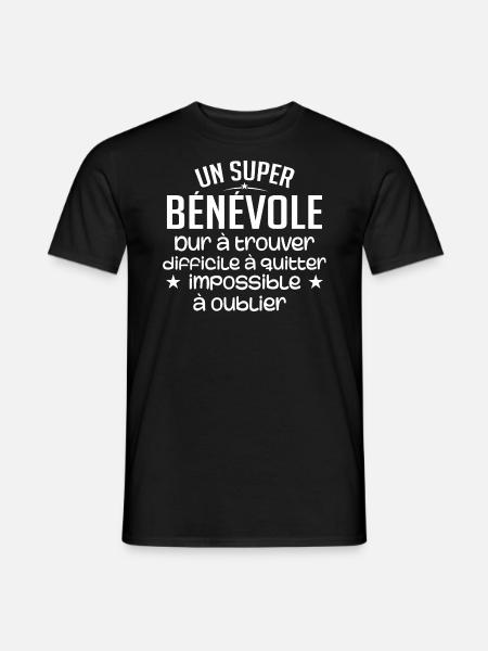 Un Super Bénévole - T-shirt homme - noir