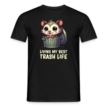 Opossum - Opossum mignon - Opossum Humour - T-shirt homme - noir - Devant - AI Model Male 178 light (178cm)
