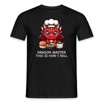 Sushi - Sushi Roll - Sushi Chef - Sushi Humor - Männer T-Shirt - Schwarz - Vorne - AI Model Male 178 light (178cm)