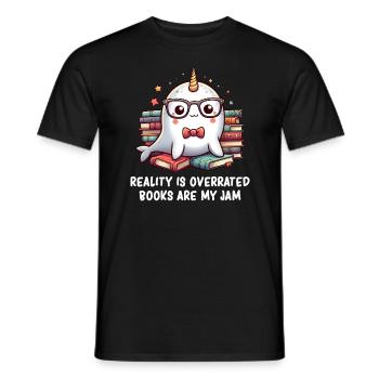 Lecture - Lecture de livres - Nerd de lecture - Narval - T-shirt homme - noir - Devant - AI Model Male 178 light (178cm)
