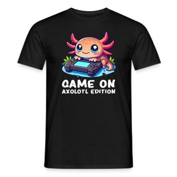 Axolotl - Axolotl Gaming - Axolotl Gamer - Men's T-Shirt - black - Front - AI Model Male 178 light (178cm)