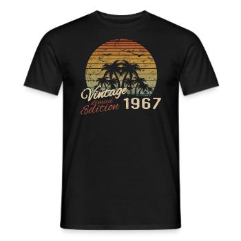 Jahrgang 1967 Geburtstagsgeschenk 1967 Retro 1967 - Männer T-Shirt - Schwarz - Vorne - AI Model Male 178 light (178cm)