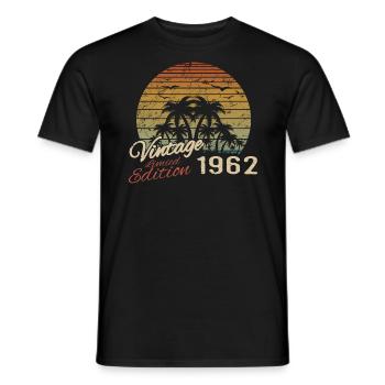 Vintage 1962 Geburtstagsgeschenk 1962 Retro 1962 - Männer T-Shirt - Schwarz - Vorne - AI Model Male 178 light (178cm)