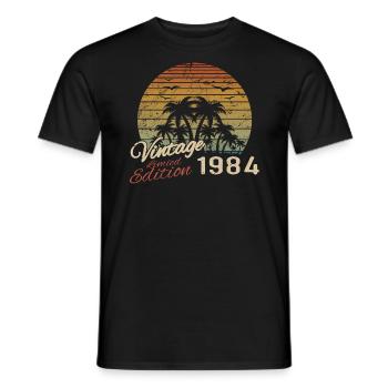 Jahrgang 1984 Geburtstagsgeschenk 1984 Retro 1984 - Männer T-Shirt - Schwarz - Vorne - AI Model Male 178 light (178cm)