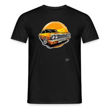 Klassischer Goldener Oldtimer: Lowrider-Style - Männer T-Shirt - Schwarz - Vorne - AI Model Male 178 light (178cm)