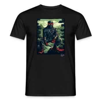 Schwarzer Natur Ninja - Männer T-Shirt - Schwarz - Vorne - AI Model Male 178 light (178cm)