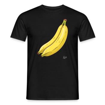 Deux bananes sont une paire de bananes - T-shirt homme - noir - Devant - AI Model Male 178 light (178cm)