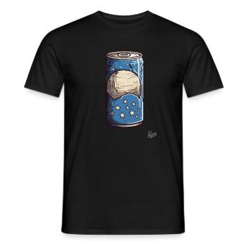 Canette de boisson au goût de lune et d’étoiles - T-shirt homme - noir - Devant - AI Model Male 178 light (178cm)