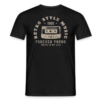 Rétro 1960 Cadeau D'anniversaire 1960 vintage 1960 - T-shirt homme - noir - Devant - AI Model Male 178 light (178cm)