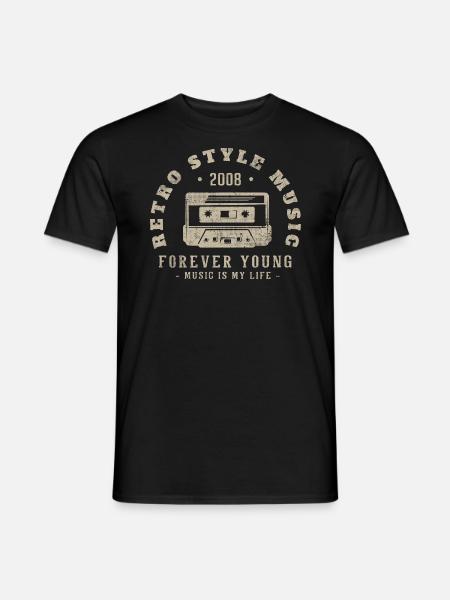 Retro 2008 Geburtstagsgeschenk 2008 Jahrgang 2008 - Männer T-Shirt - Schwarz