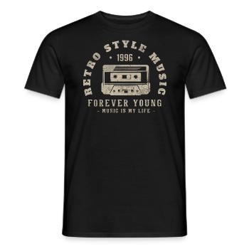 Retro 1996 Birthday Gift 1996 Vintage 1996 - Men's T-Shirt - black - Front - AI Model Male 178 light (178cm)