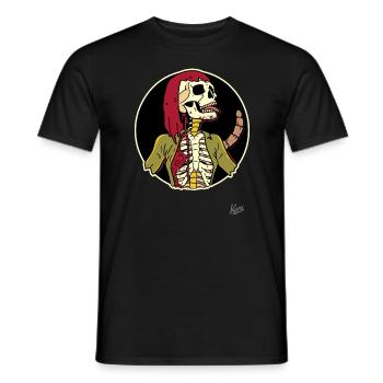 Un humain super cool en scorpion squelette - T-shirt homme - noir - Devant - AI Model Male 178 light (178cm)