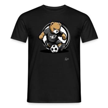 Soccer Bear - Men's T-Shirt - black - Front - AI Model Male 178 light (178cm)